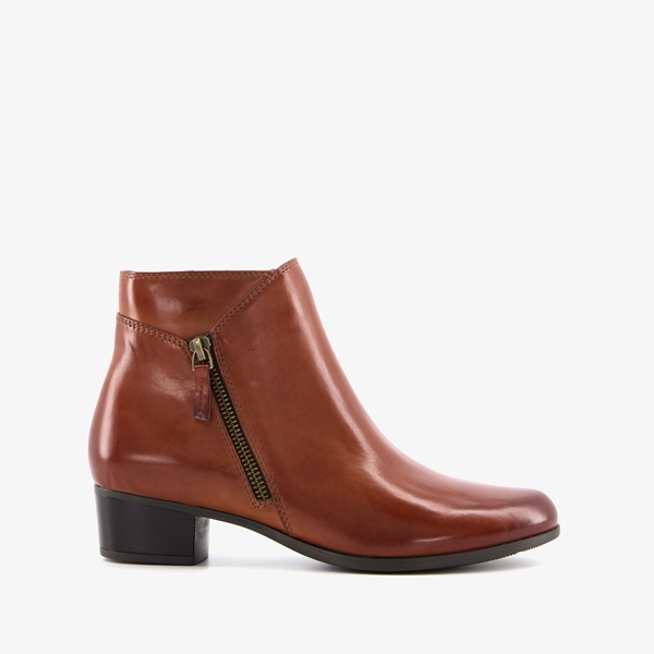 Hush Puppies leren dames enkellaarsjes met hak