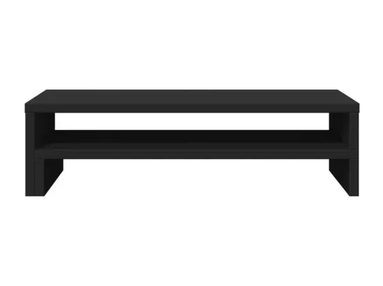 Support de moniteur noir 54x22x15 cm bois d'ingénierie