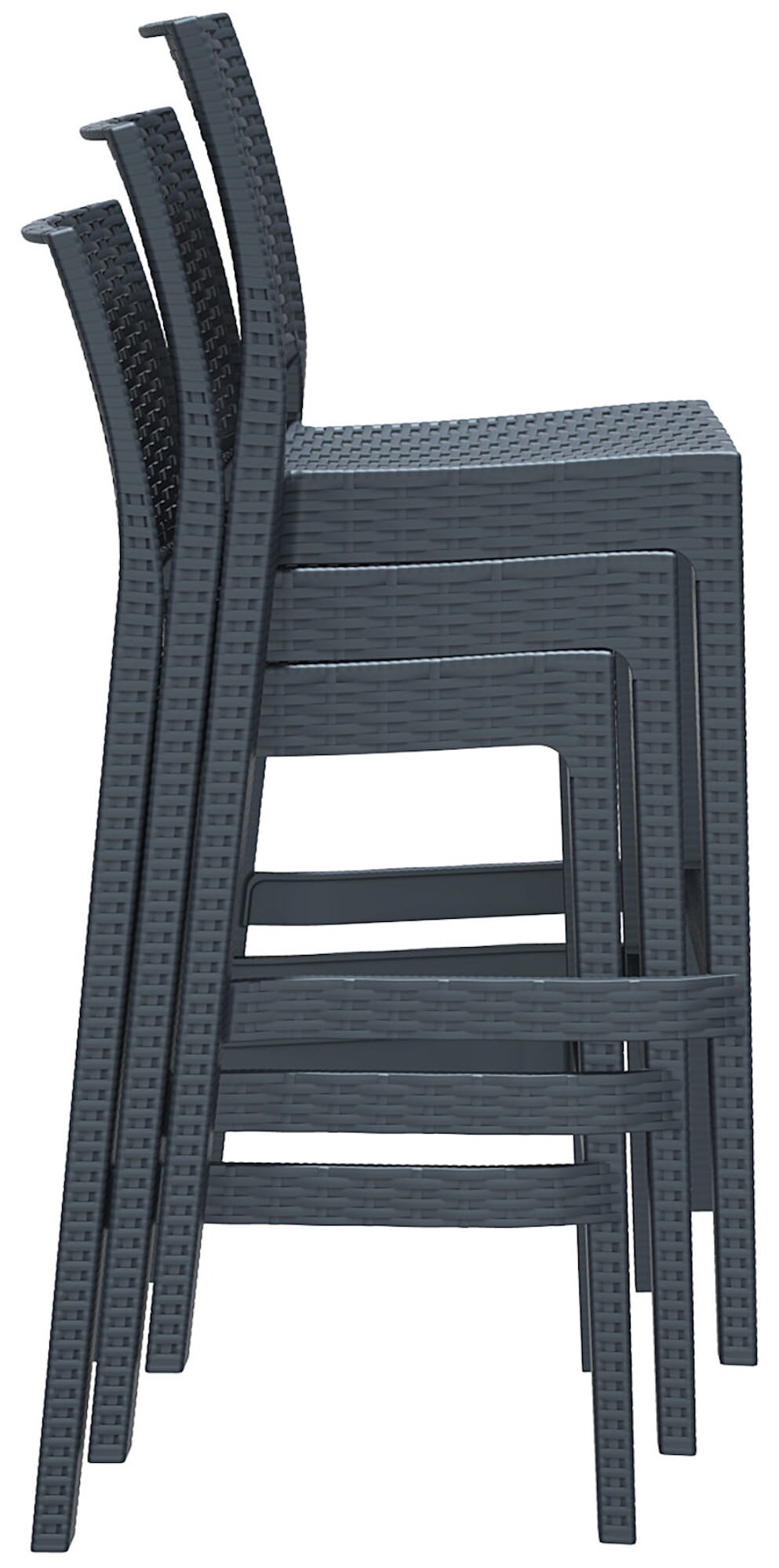 CLP 2er Set Barhocker Jamaica Mit Fußstütze I Outdoor-Tresenhocker In Rattan-Optik I Stapelbare Barstühle