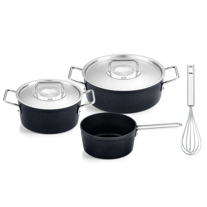 Fissler Adamant® Topfset 4-tlg. mit Stielkasserolle + Schneebesen