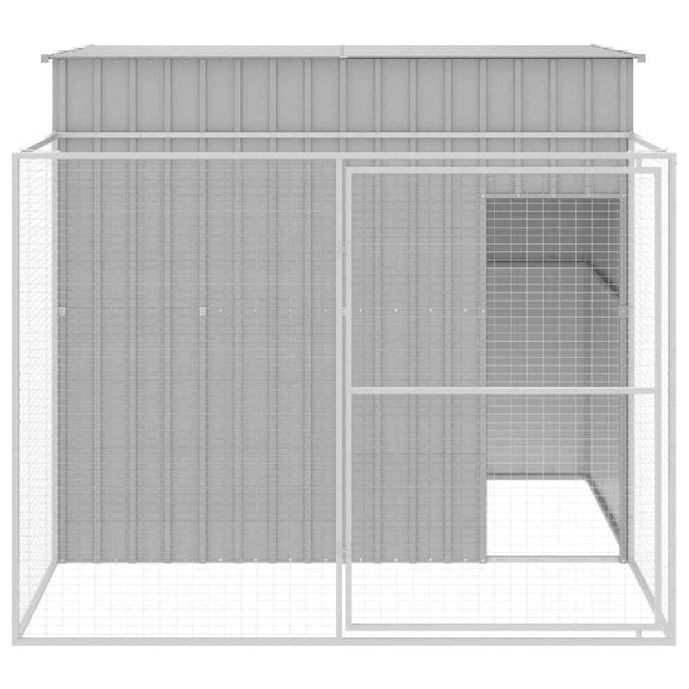 Niche pour chien avec cour gris clair 214x253x181 cm