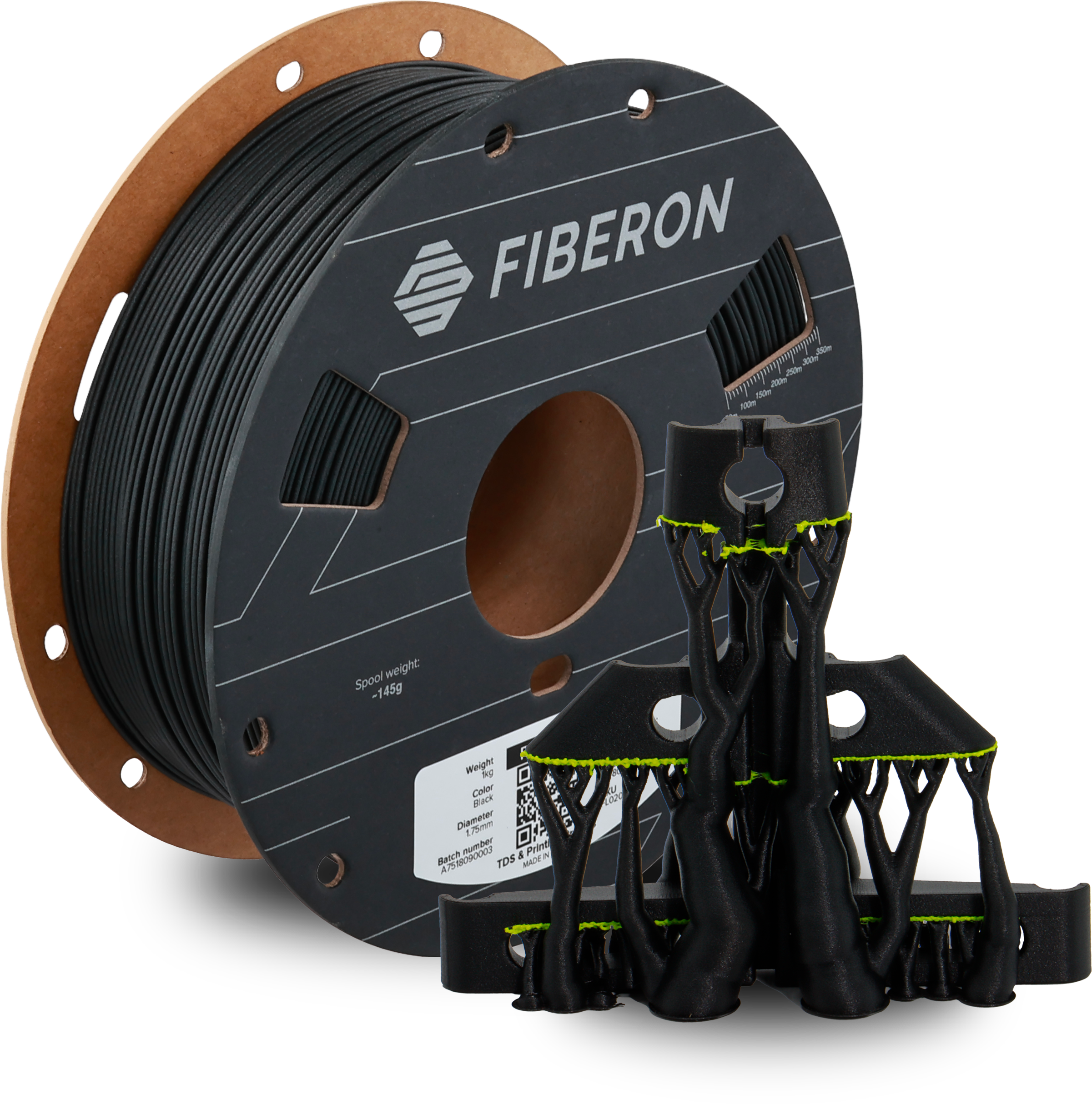 Polymaker  Fiberon™ PET-GF15 Black, 1,75 mm / 1000 g    Glasfaserverstärktes PET in Black