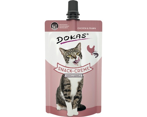 Kattensnackcrème DOKAS kip & garnalen 90 g