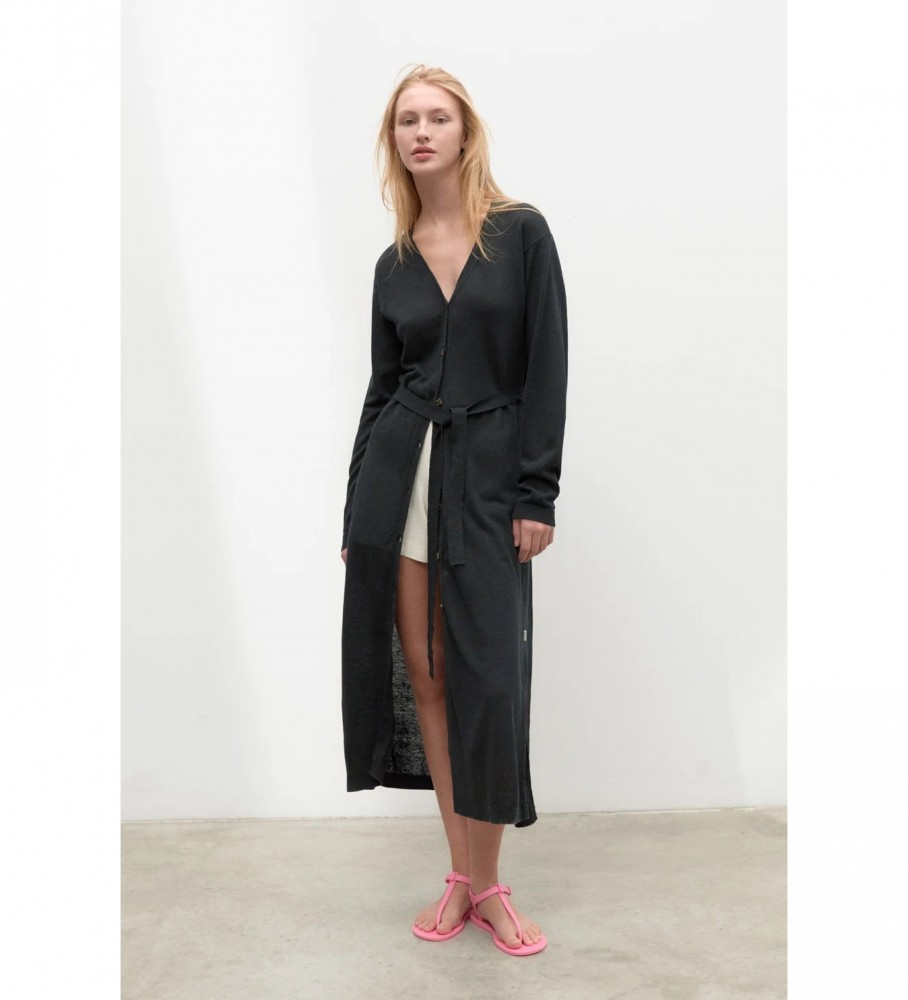 Vestido de malha ECOALF Plumalf para mulheres, preto