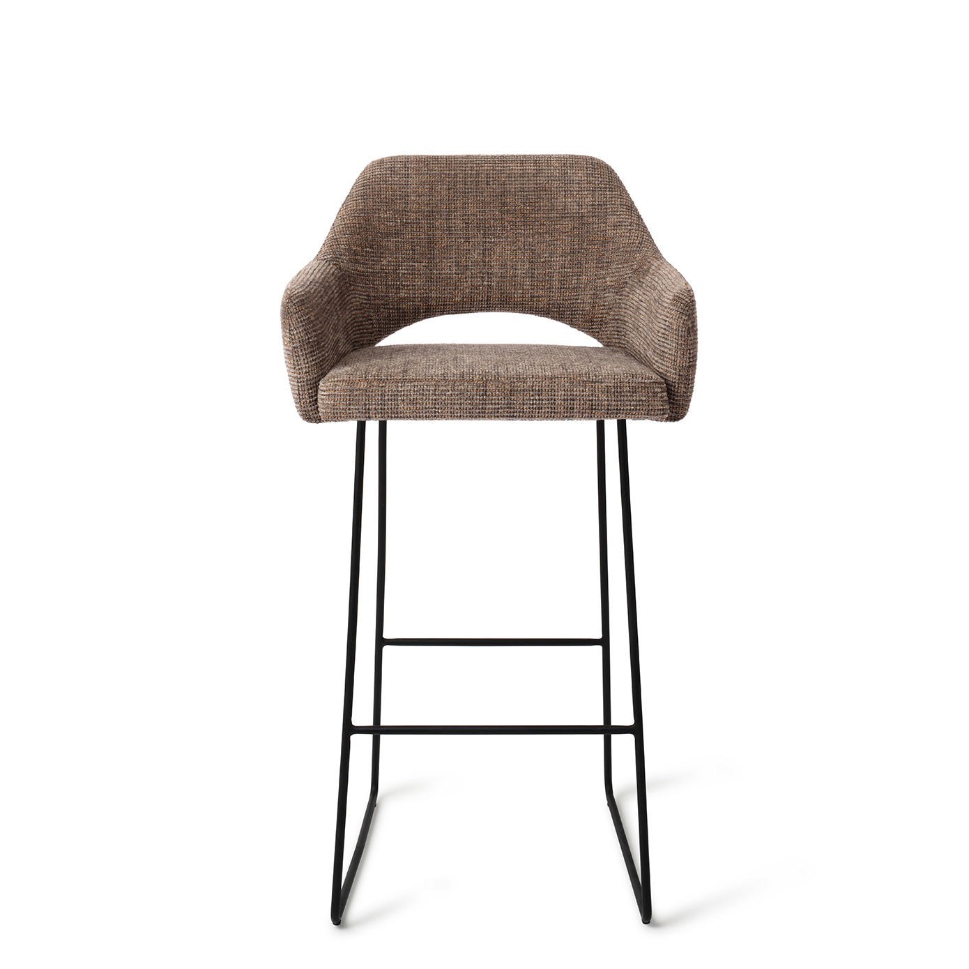 Barstoel Yanai bar slide checked chestnut