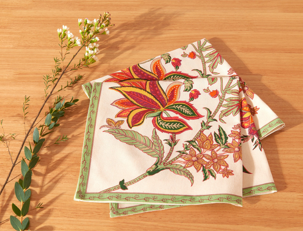 Lot de 2 serviettes de table imprimées-Antigua