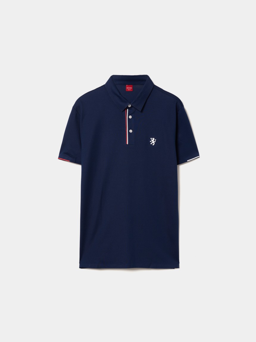 Polo slim fit manga curta