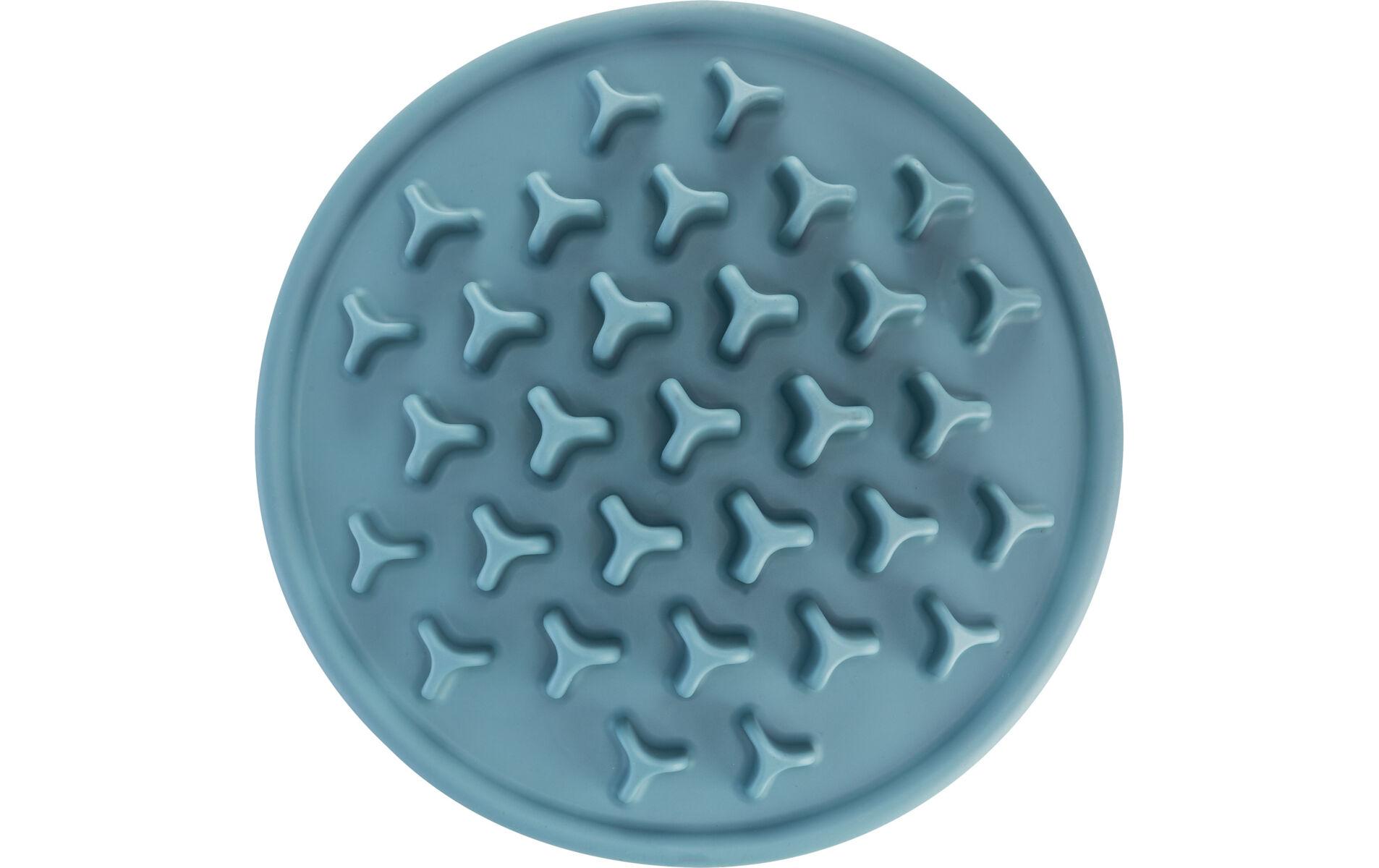 Futtermatte Slow Feeding Pillars, Ø 35 cm, BlauAnti-Schlingmatte