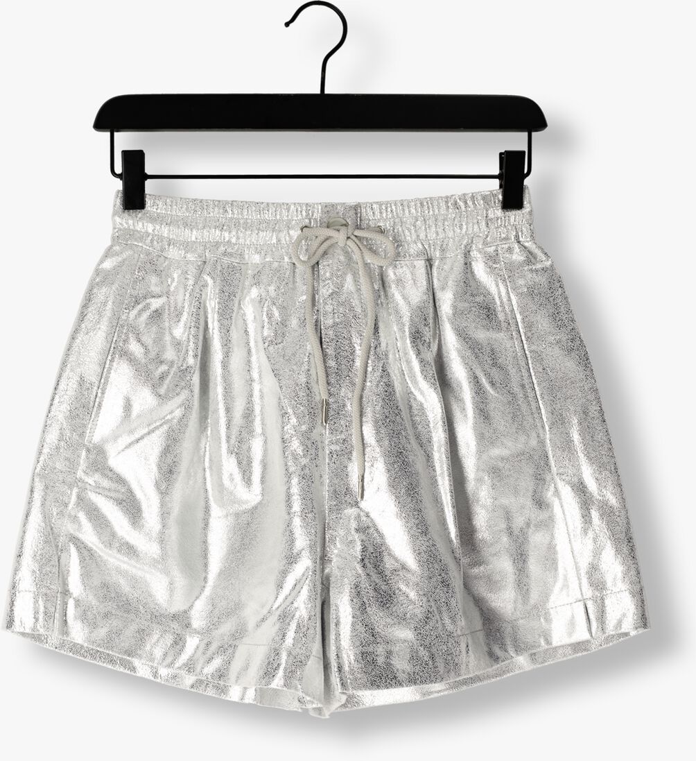 zilveren co'couture korte broek phoebe crackle short