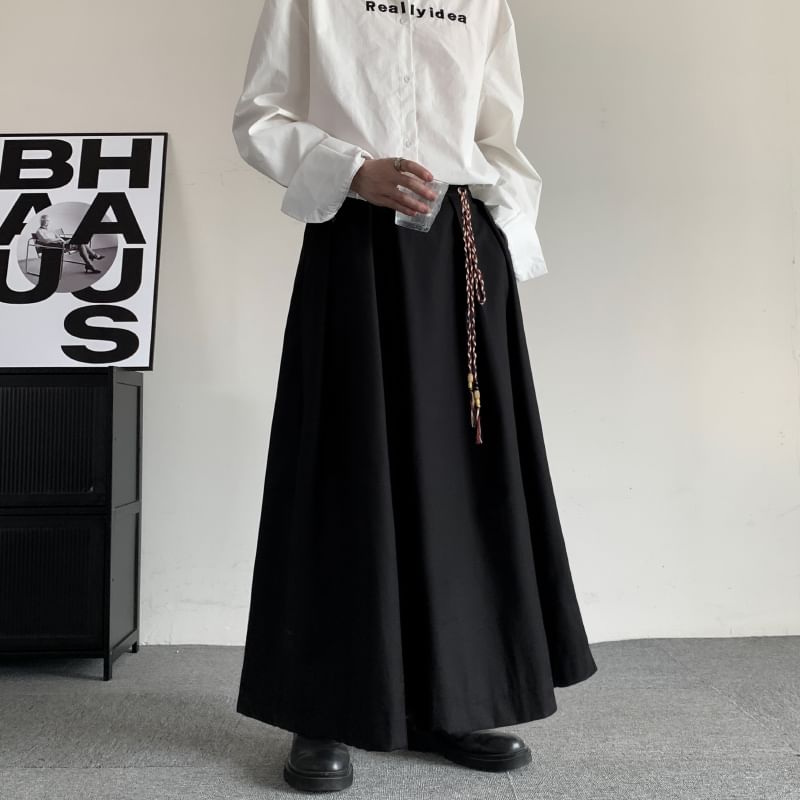 Patow - Mid Rise Plain Cropped Wide Leg Pants