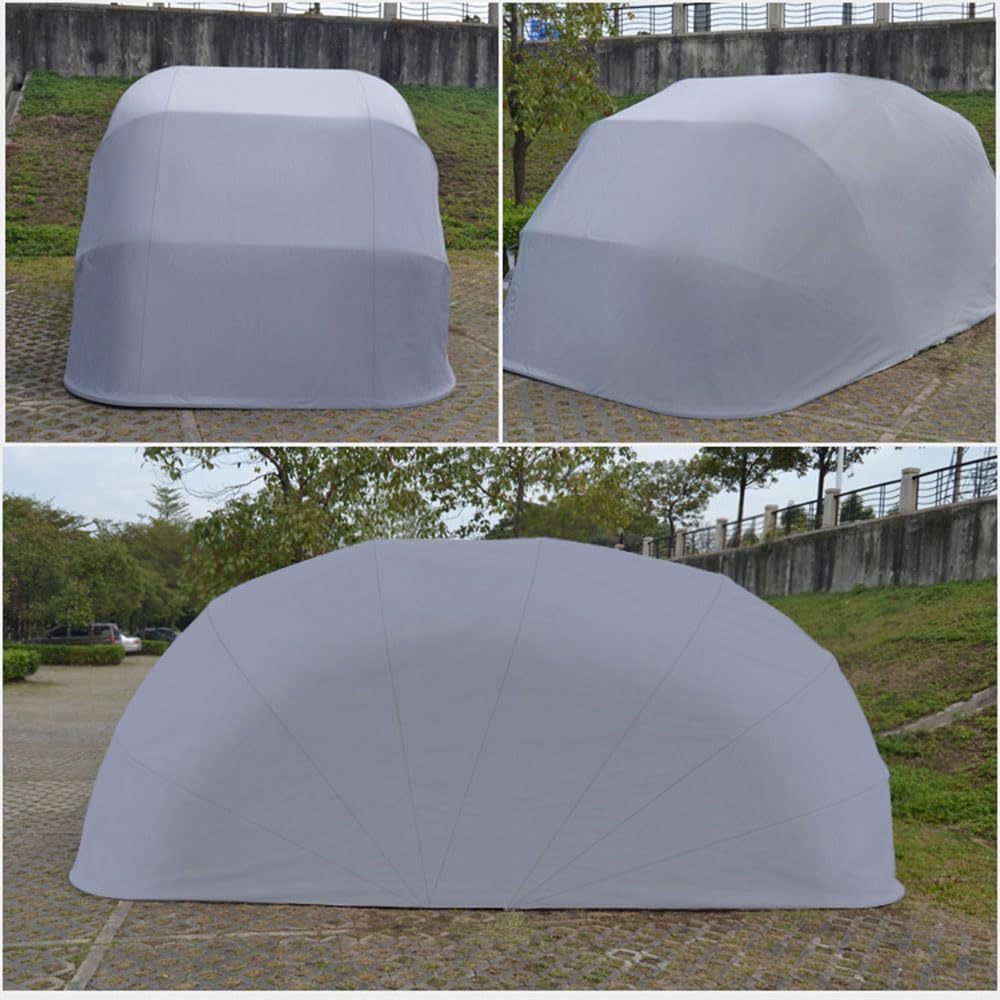 EDelstahl Carport faltbare einziehbare Automarkise halbautomatik dauerhafter Unterstand mobile faltgarage 5,5Meter * breite 2,3 * höhe 2,5 Meter