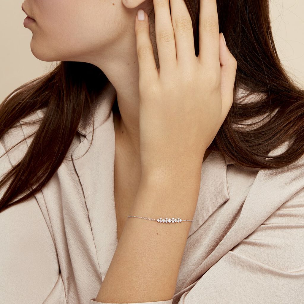 Bracelet Monique Argent Blanc Oxyde De Zirconium
