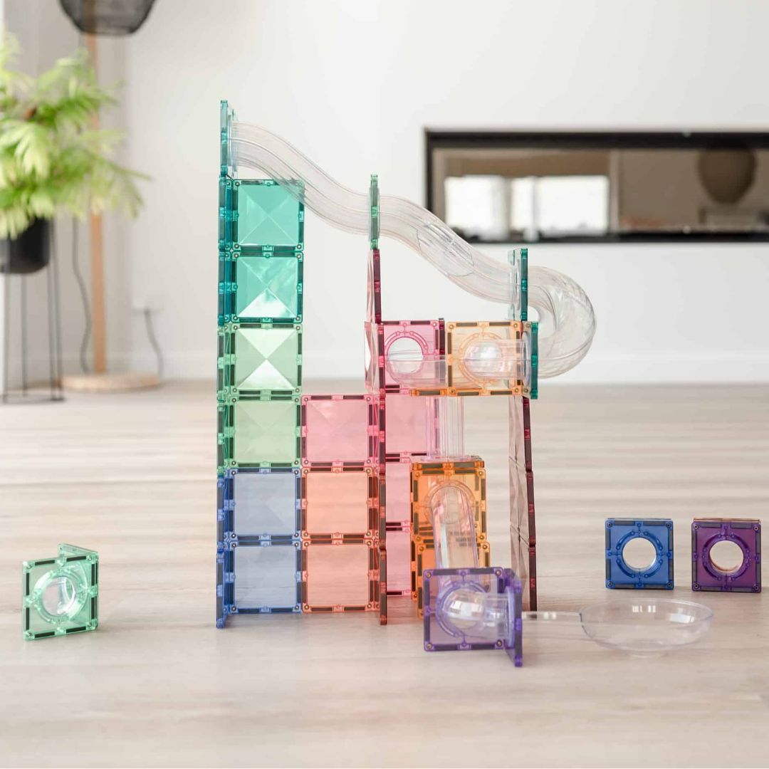 Connetix knikkerbaan - pastel - 80st