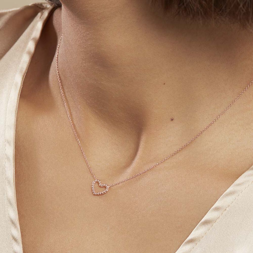 Collier Menel Argent Rose
