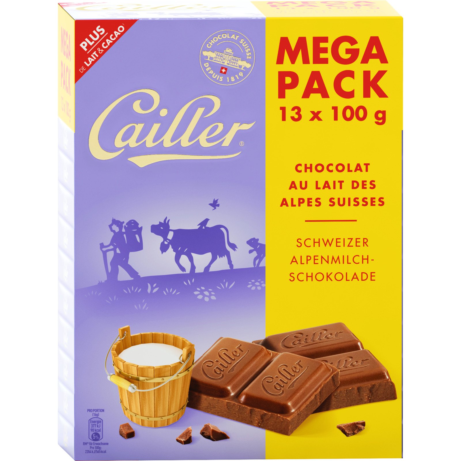 Cailler Mega-Pack Milch 13 x 100 g