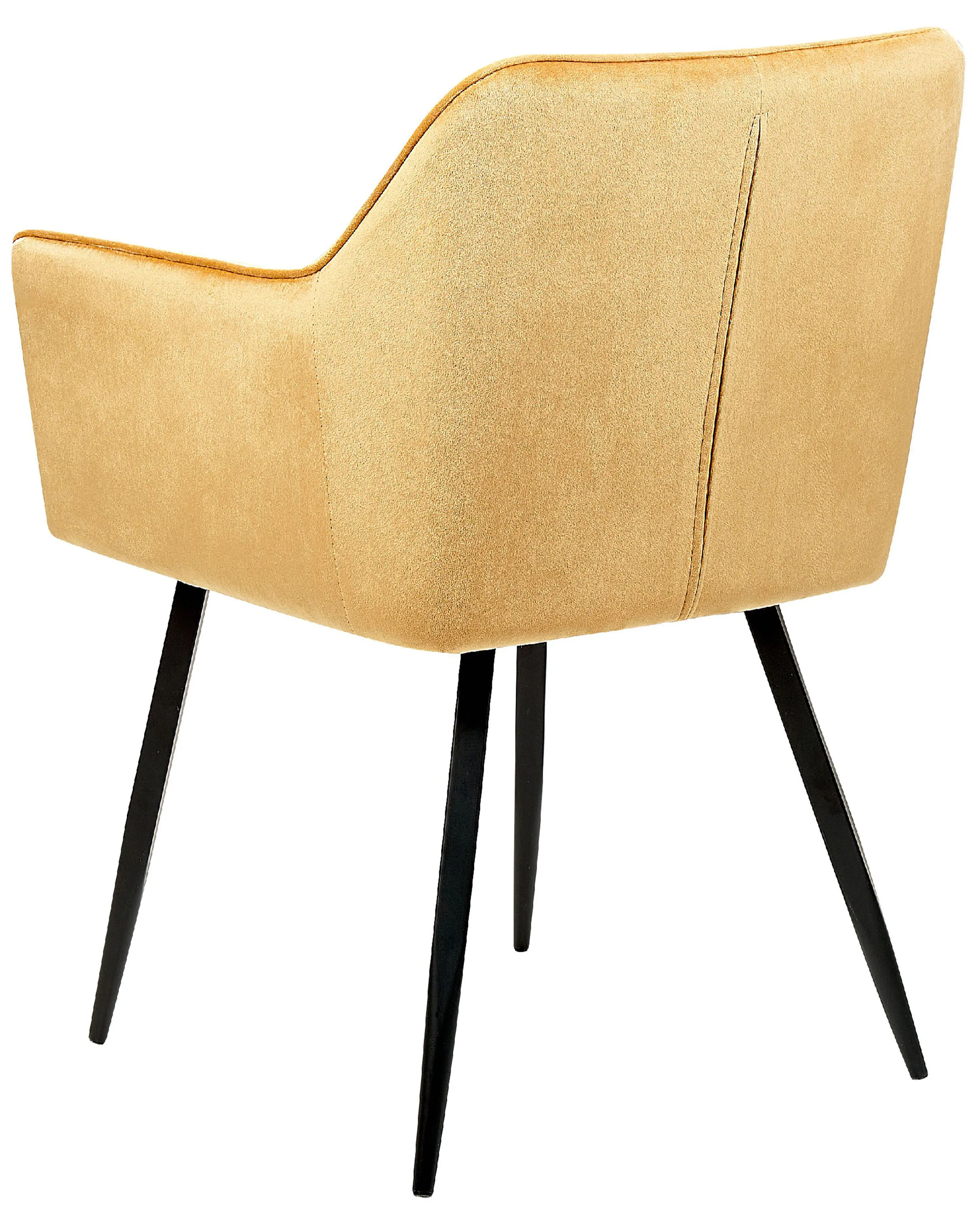 Set van 2 eetkamerstoelen JASMIN Fluweel Mosterdgeel
