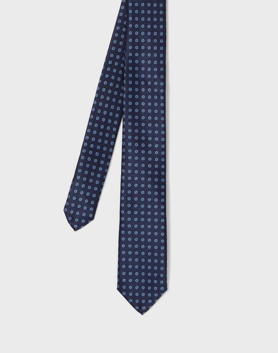 Cravate marine motif ciel