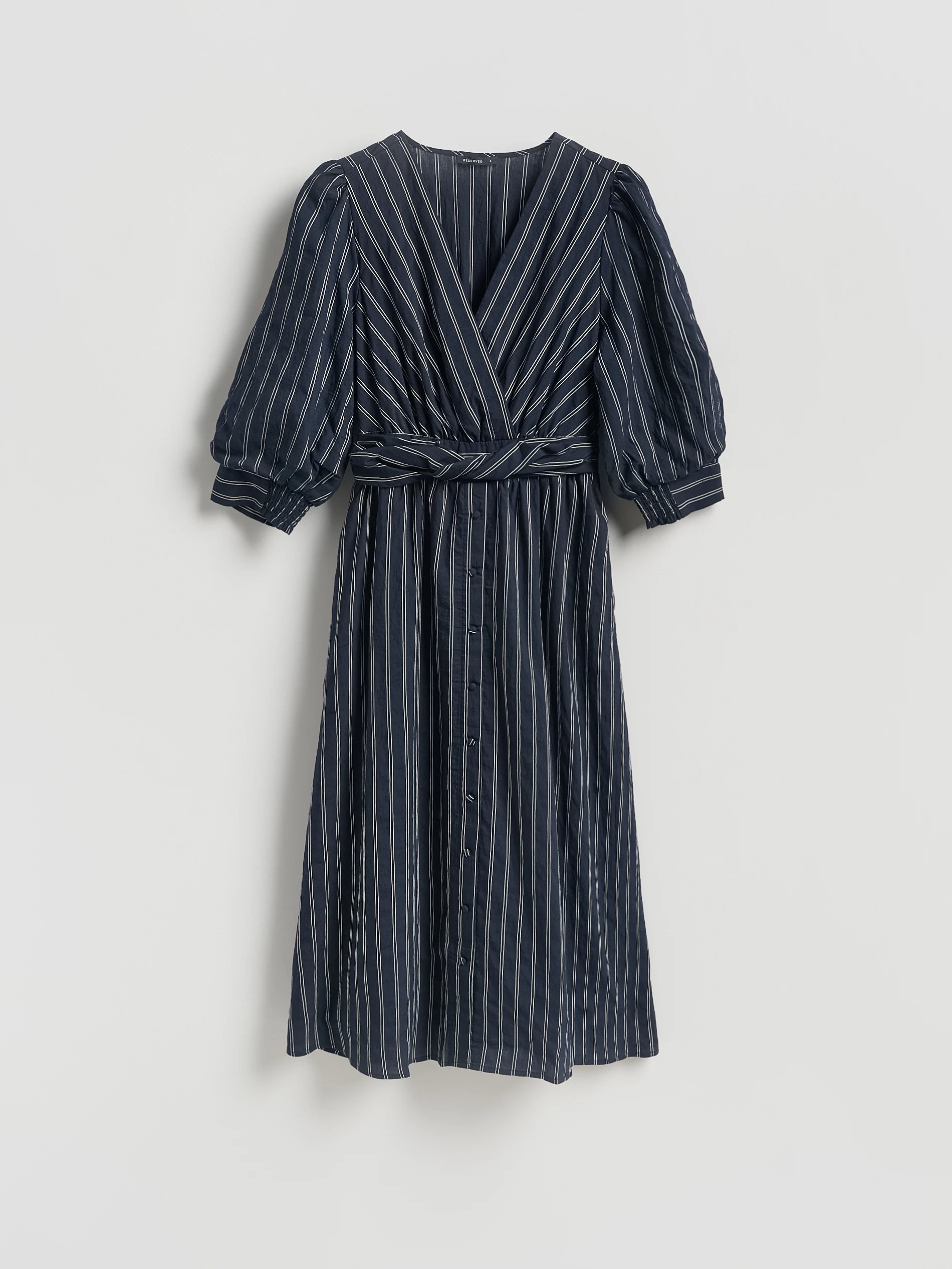 Midikleid mit Leinenanteil