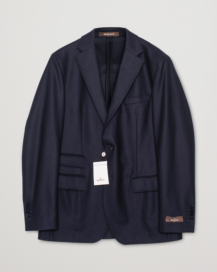 Morris Heritage Keith Flannel Suit Blazer Navy