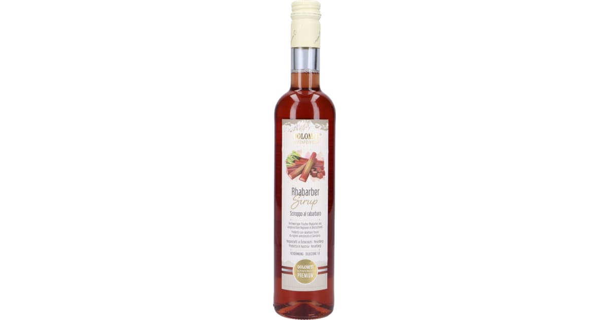 Dolomiti Rhabarbersirup 0,5 Liter (Einweg)