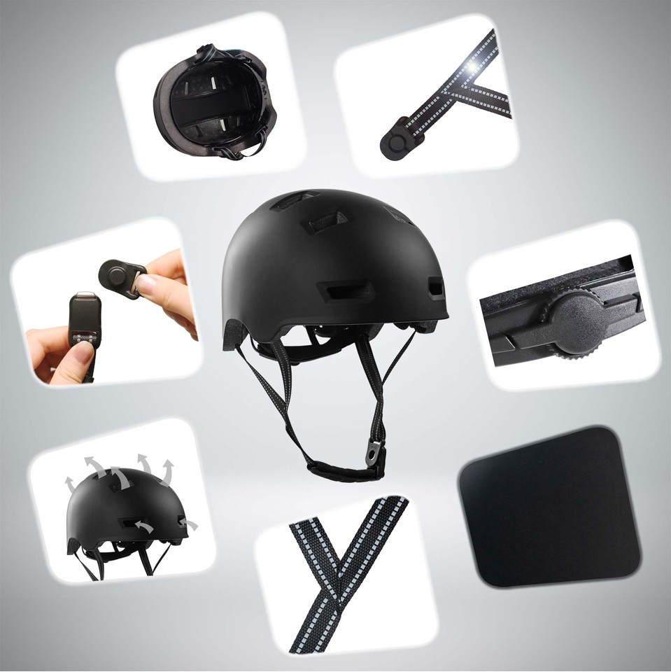 Crazy Safety - Sort hjelm All Black - L (57-61cm)