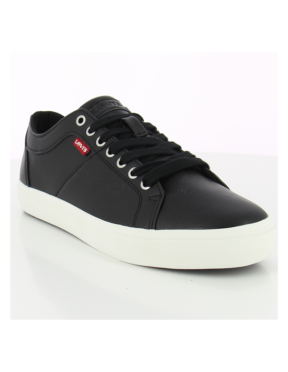 levi's baskets de ville homme woodward noir/blanc