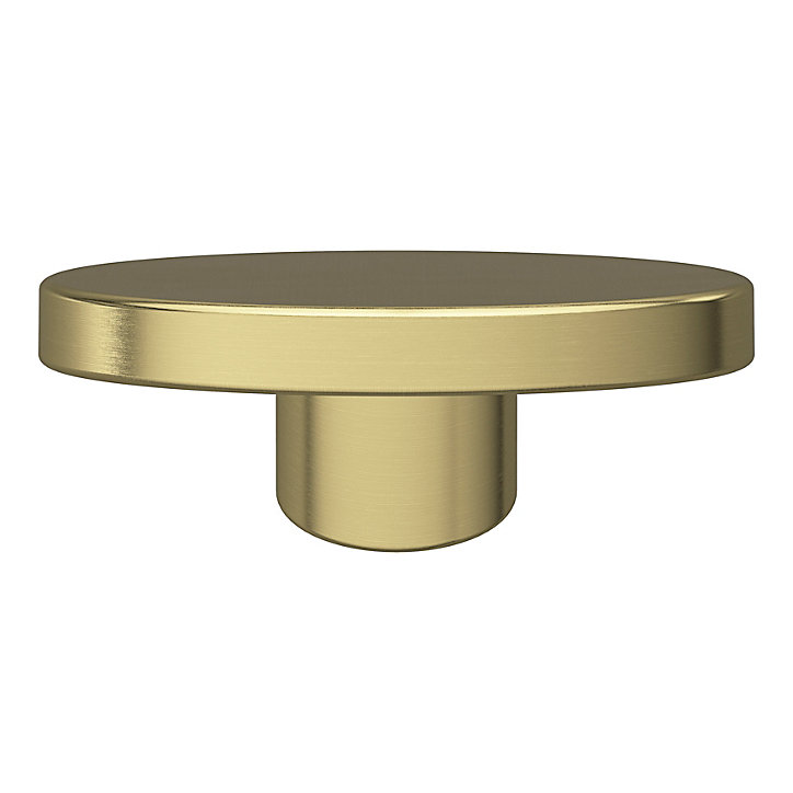 Bouton de meuble arrondi GoodHome Minzh or Ø3.5cm x l.3.5cm x h.2cm x p.2cm