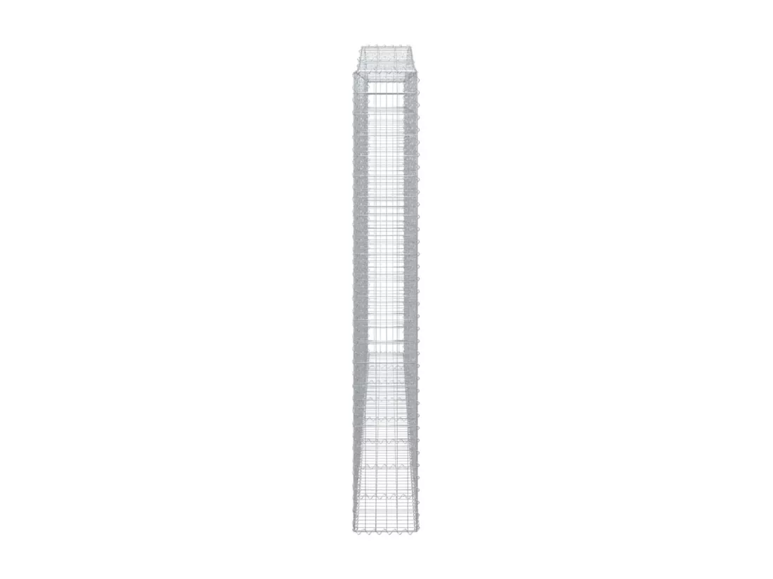 Paniers à gabions arqués 3 pcs 400x30x220-240 Fer galvanisé