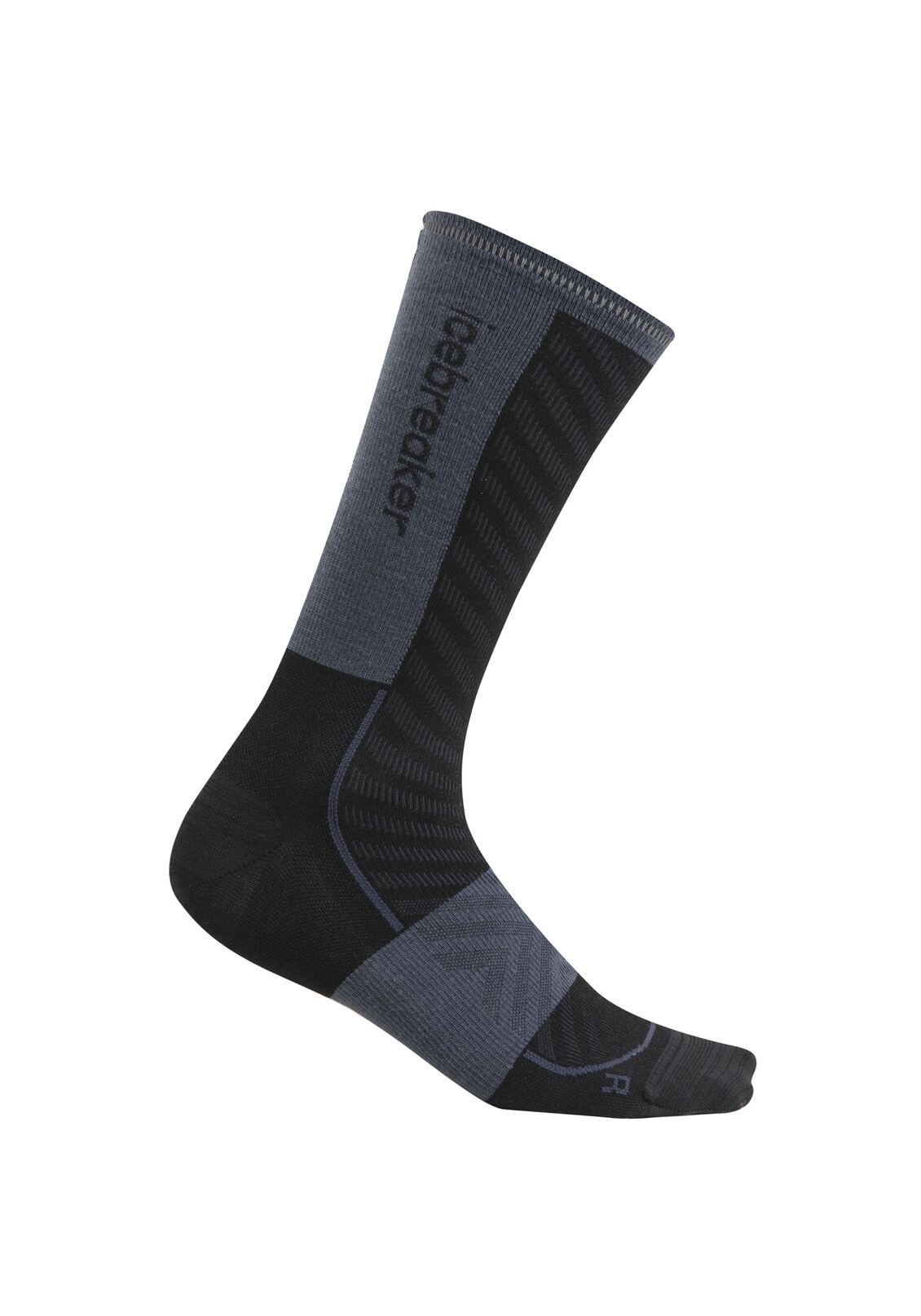 Icebreaker Herren-Sportsocken Merino Run  Ultralight Crew Socks Black/Graphite