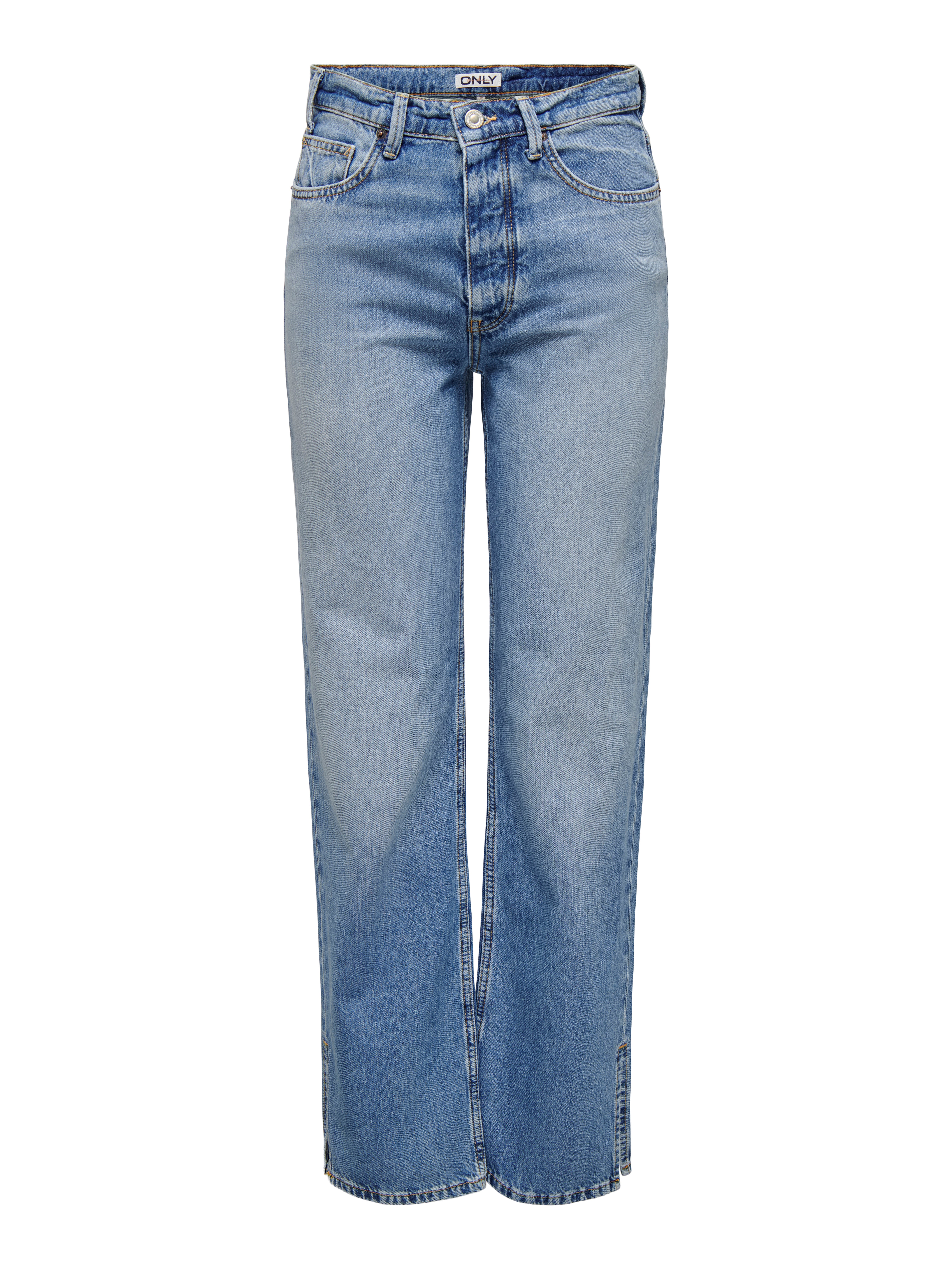 ONLMISCHA Hohe Taille Gerade geschnitten Jeans Medium Blue Denim