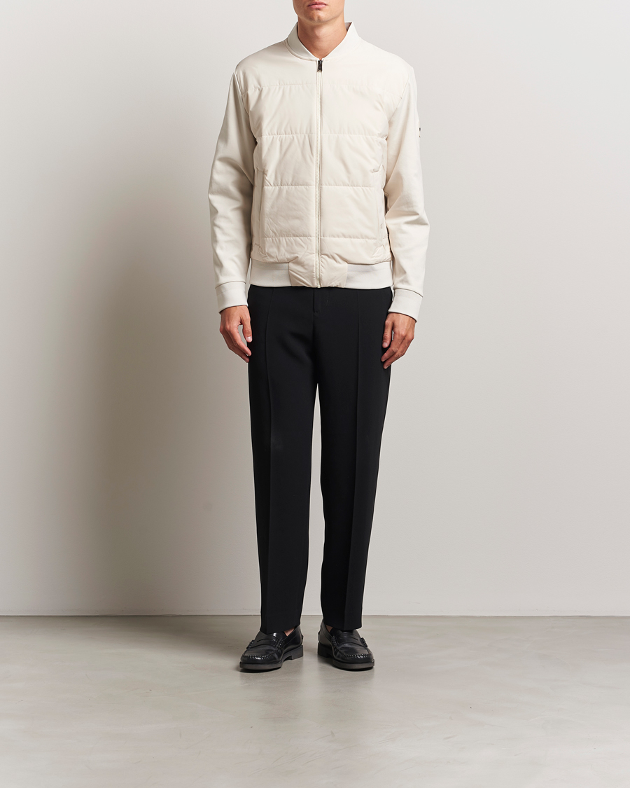 BOSS BLACK Skiles Hybrid Full Zip Open White