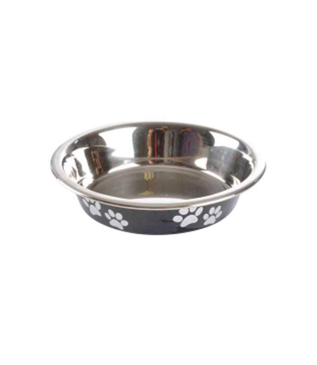 Paris Prix - Gamelle Pour Chien & Chat motifs Pattes 12cm Noir