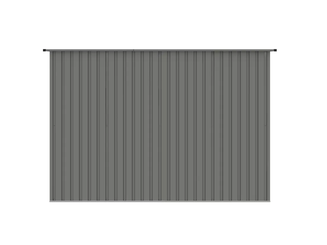 Abri de jardin métal en acier galvanisé gris 4,77 m² - FOLCO