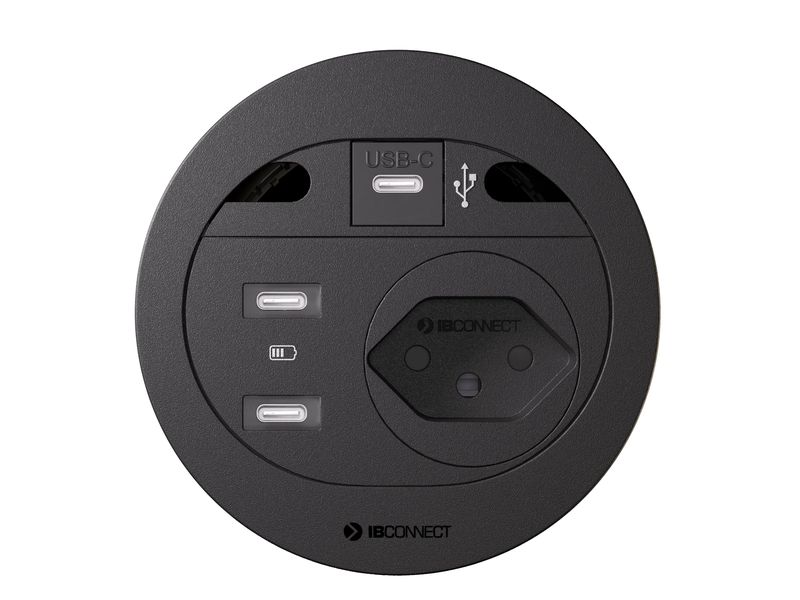 max connect Steckdoseneinheit DIVUS 15W SZ Schwarz DIVUS Steckdoseneinheit Typ 13