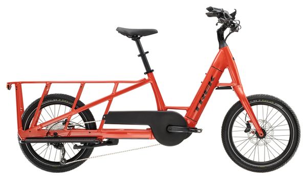 Vélo Cargo Longtail Électrique Trek Fetch  2 Shimano Deore 10V 500Wh 20'' Rouge Lave
