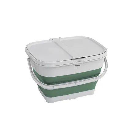 Outwell Camping Mülleimer Collaps RecycleIt Eimer TPE und Plastik Shadow Green