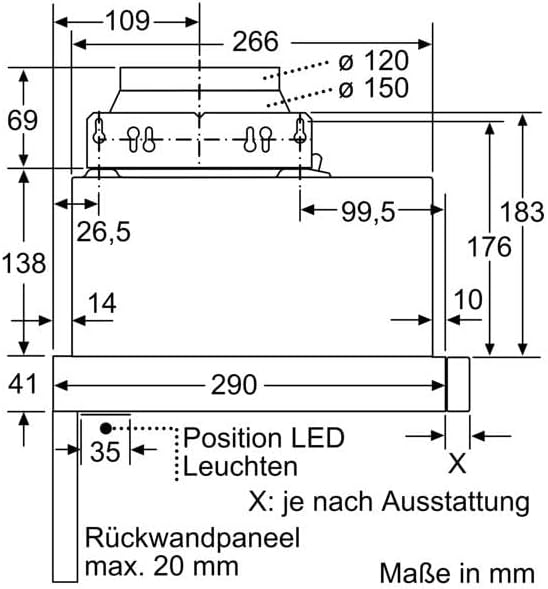 Bosch DFL094A51 Serie 4 Flachschirmhaube, 90 cm breit, Um- & Abluft, Made in Germany, EcoSilence Drive leiser und effizienter Motor, LED-Beleuchtung gleichmäßige Ausleuchtung, Kurzhubtasten