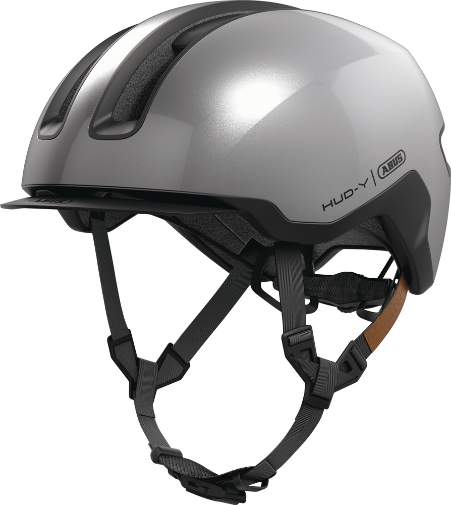ABUS HUD-Y cykelhjelm LED Gleam Silver
