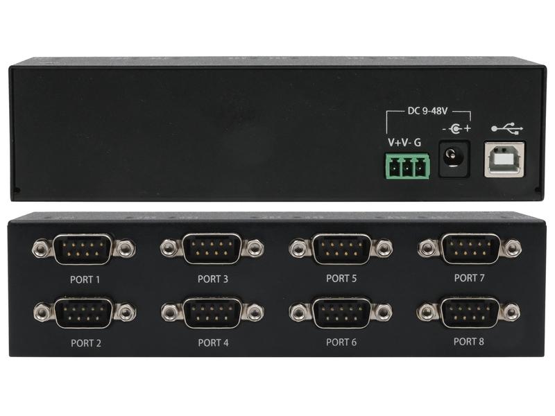 Exsys Serial-Adapter EX-13078HM Serial-Adapter mit 8 Seriell Anschlüssen und Metallgehäuse