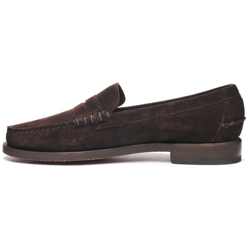 CLASSIC DAN SUEDE DK BROWN MOCASSIN-Mocassin pour homme en suede