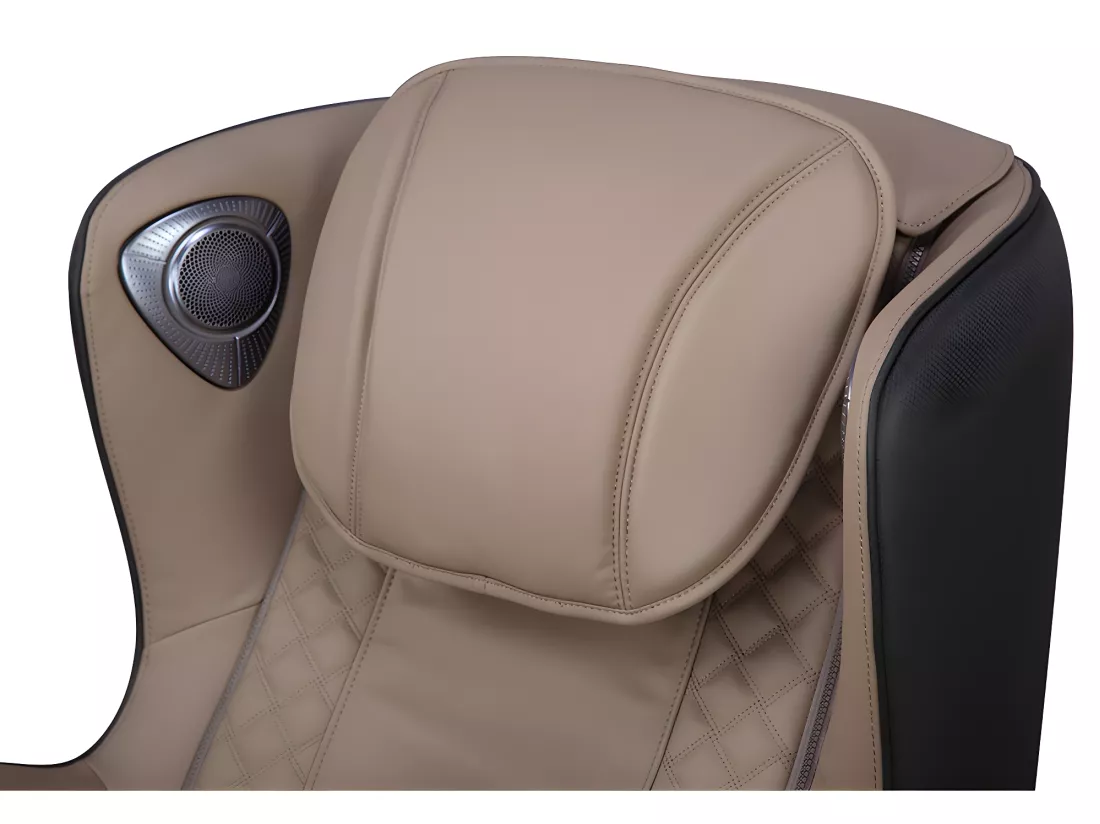 Fauteuil massant KASOU en simili avec LEDs - Système zéro gravité - Option bluetooth - Beige