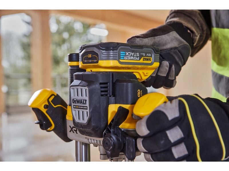 DEWALT 18 Volt Akku-Oberfräse Ohne Akku Kabellose 18 V XR Oberfräse mit bürstenlosem Motor