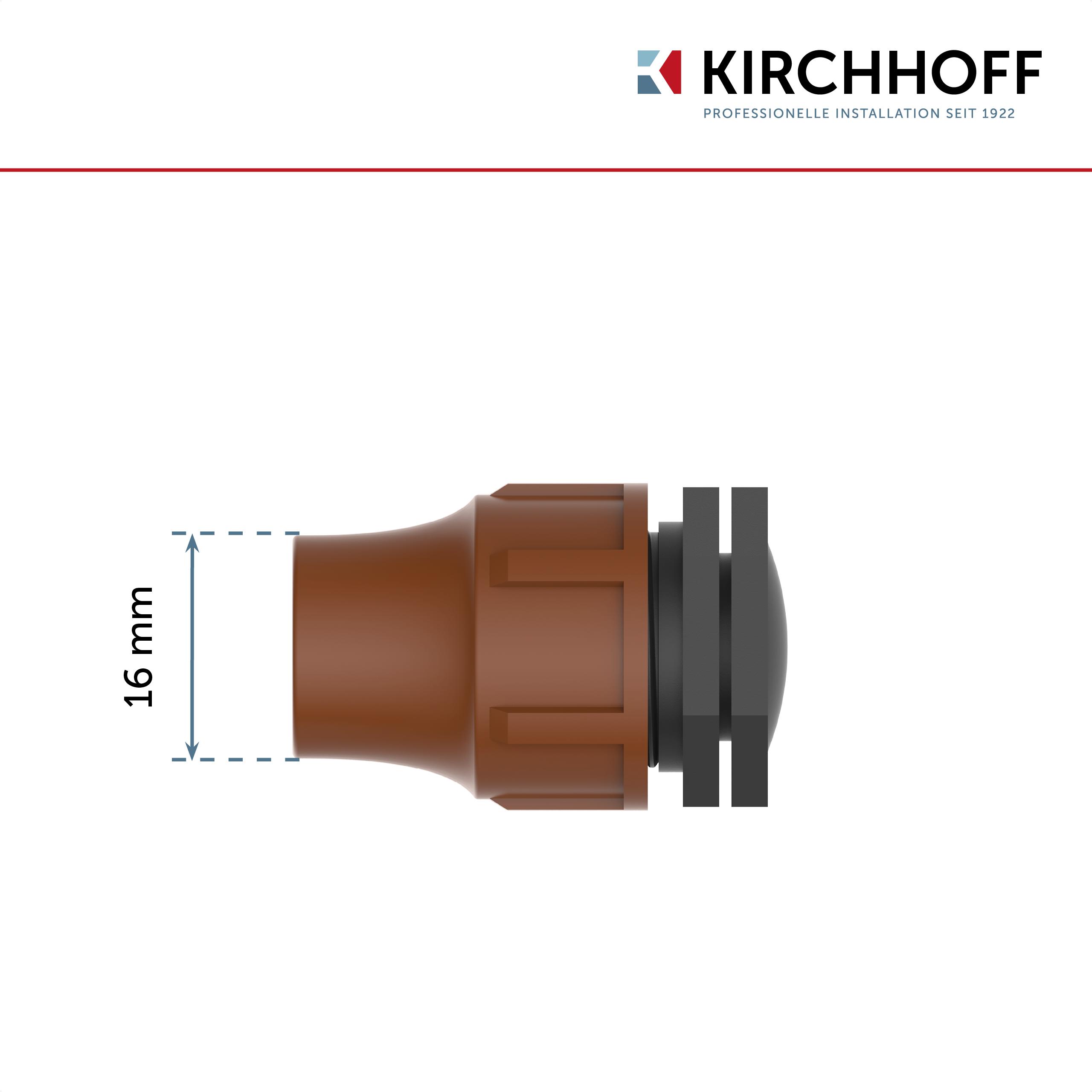 KIRCHHOFF Endstück für Tröpfchenbewässerung, wassersparende Drip-Bewässerung, automatische Gartenbewässerung Made in EU