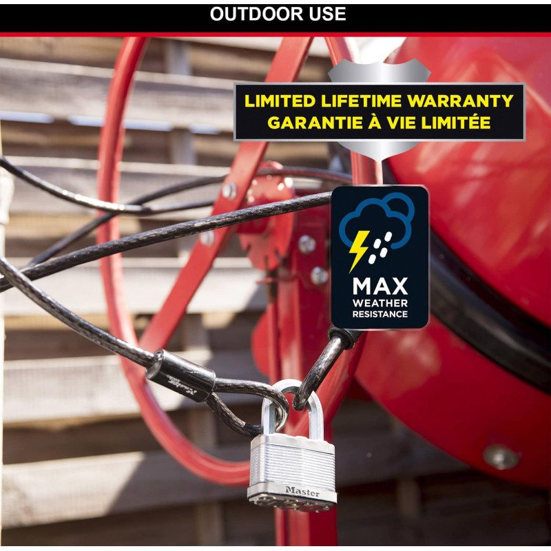 Cadenas à code en acier haute sécurité Excell® Master Lock - largeur 50 mm