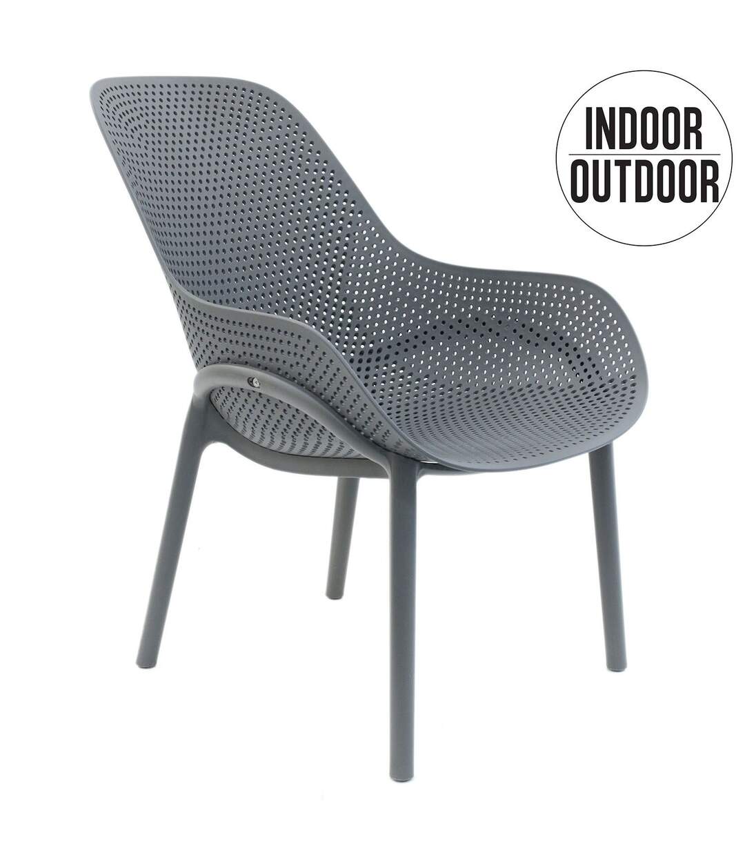 Fauteuil pour table de jardin design Malibu - Gris