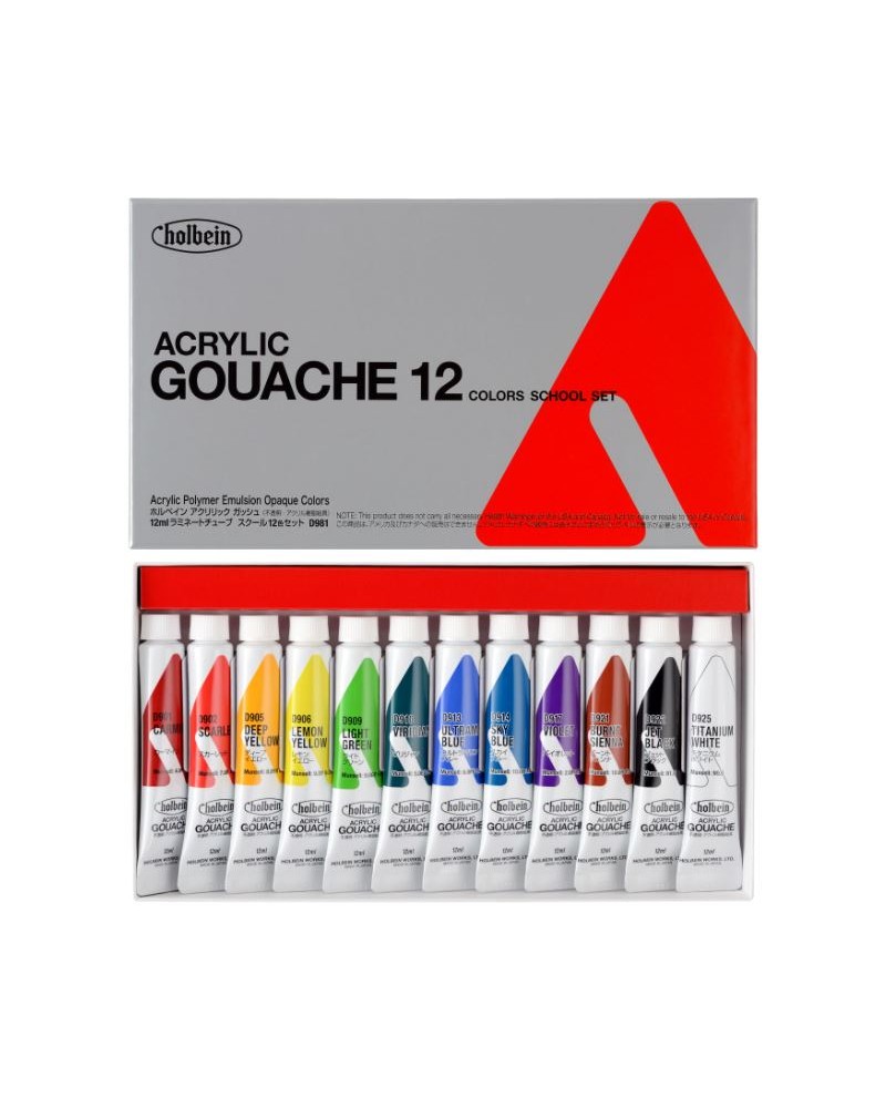 12 couleurs - School Set Acryla gouache