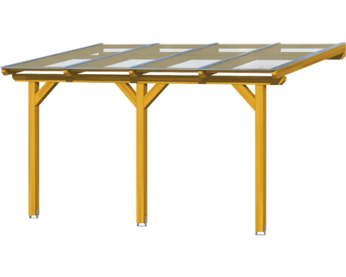 SKAN HOLZ Andria terrasoverkapping, 434x250 cm, licht eiken