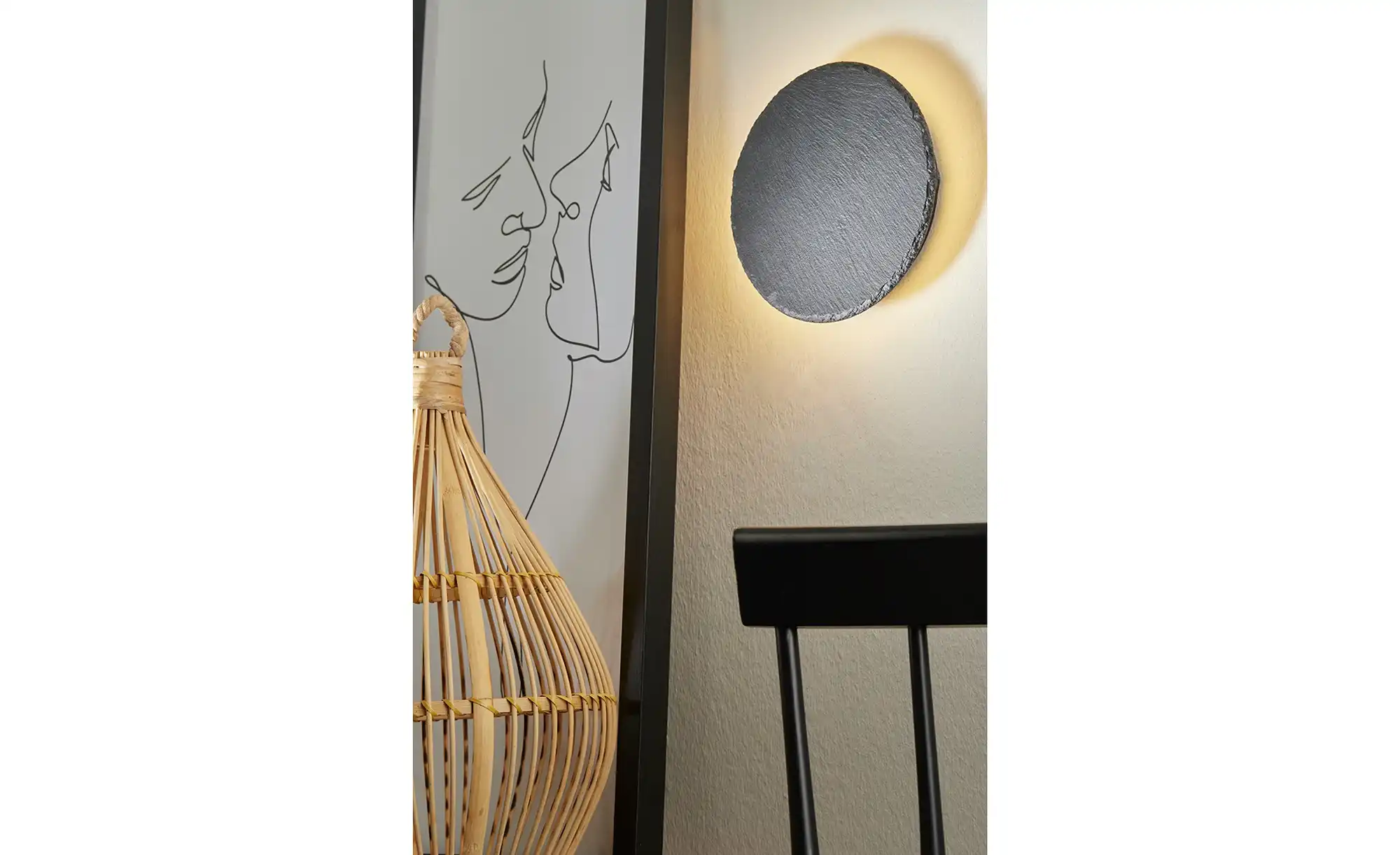 Trio LED-Wandleuchte, 1-flammig, Schiefer