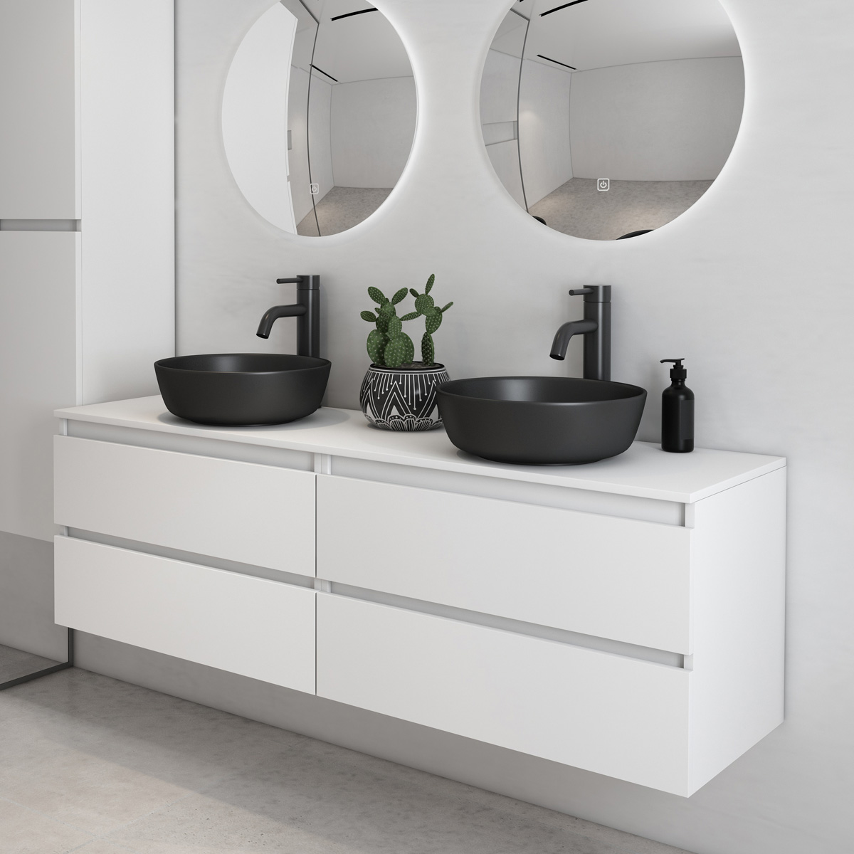 SCHADEMODEL: Fontana Rovigo badmeubel toppaneel 120x46cm mat wit