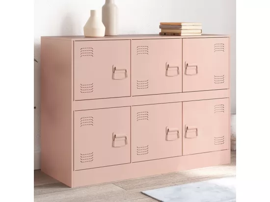 Buffet rose 99x39x73 cm acier